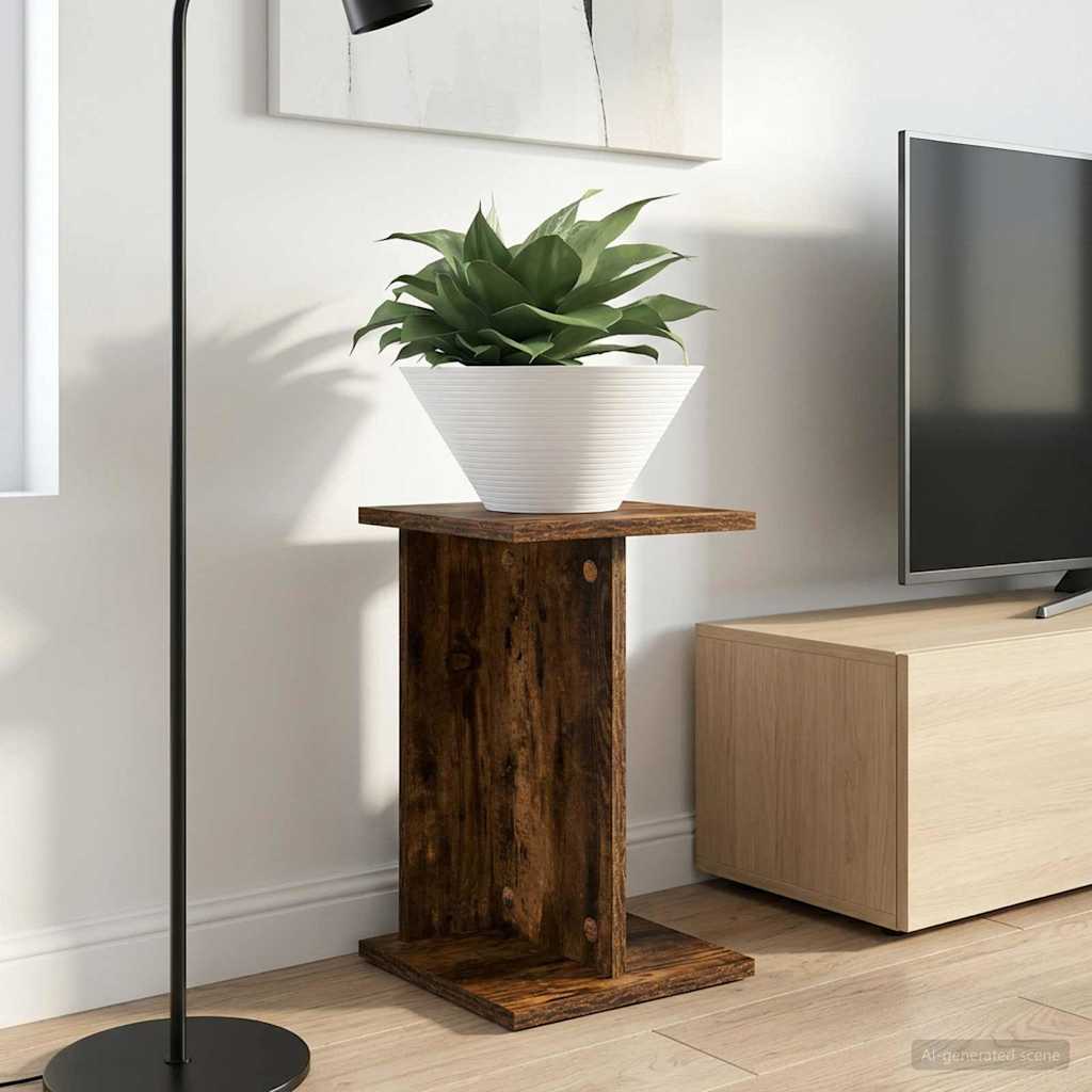 vidaXL Βάση φυτών Καπνισμένο Ξύλο Δρυός 25 x 25,5 x 40,5 εκ.