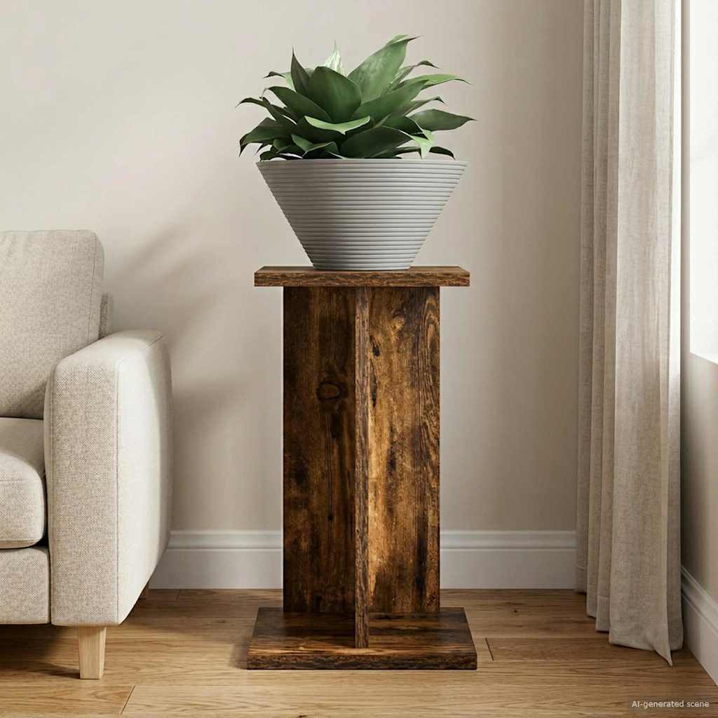 vidaXL Βάση φυτών Καπνισμένο Ξύλο Δρυός 25 x 25,5 x 40,5 εκ.