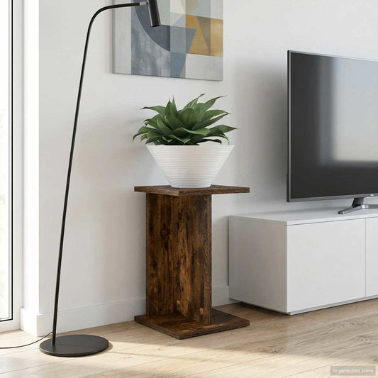 vidaXL Βάση φυτών 2 pcs Καπνιστή Δρυς 25 x 25,5 x 40,5 εκ.