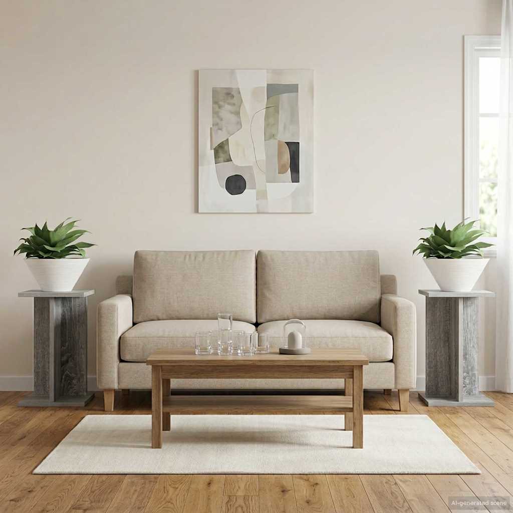 vidaXL Βάση φυτών 2 pcs Γκρι Σονομά 25 x 25,5 x 40,5 εκ.