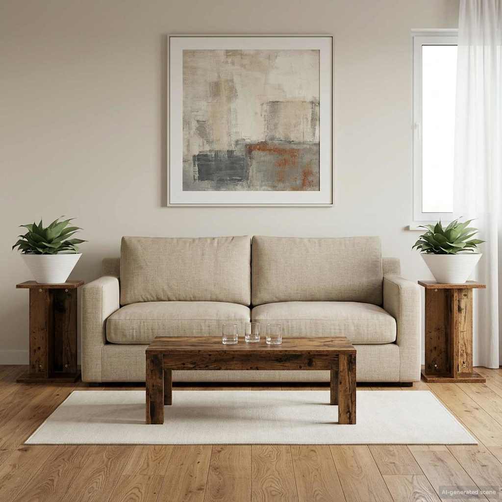 vidaXL Βάση φυτών 2 pcs Παλιό ξύλο 25 x 25,5 x 40,5 εκ.