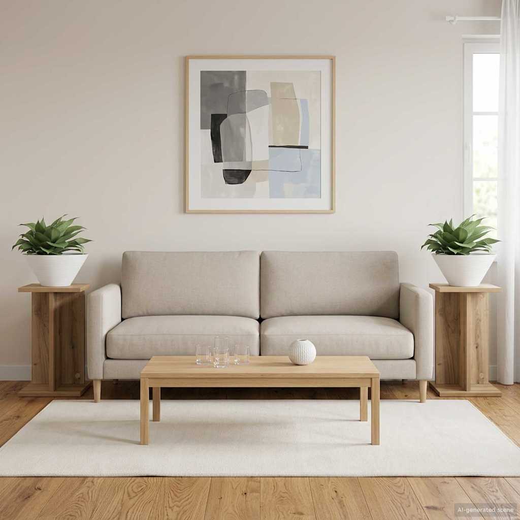 vidaXL Βάση φυτών 2 pcs Τεχνίτικη Δρυς 25 x 25,5 x 40,5 εκ.