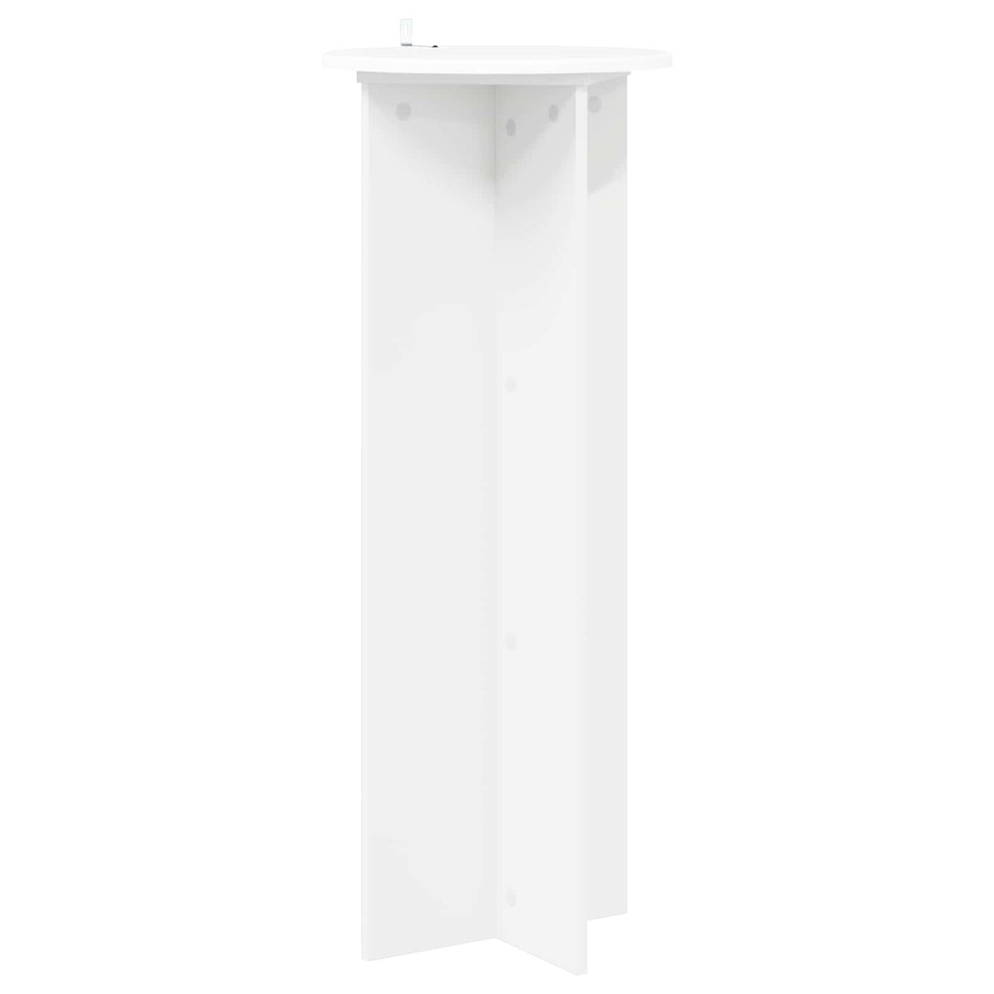 vidaXL Βάση φυτών 2 pcs Λευκό Ø40 x 100 εκ. Επεξεργασμένο Ξύλο