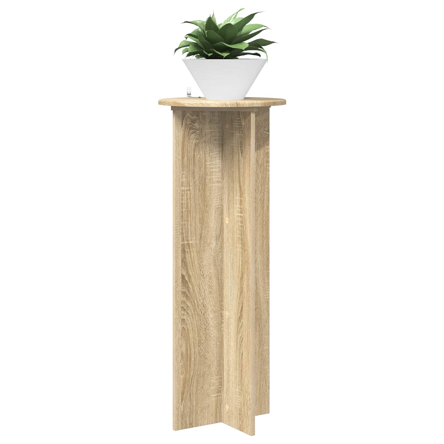vidaXL Βάση φυτών 2 pcs Sonoma Δρυς Ø40 x 100 εκ. Επεξεργασμένο Ξύλο