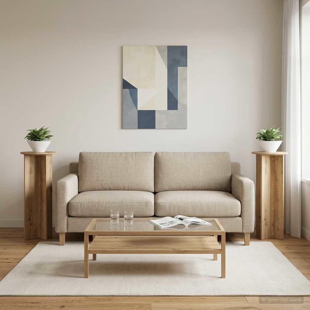 vidaXL Βάση φυτών 2 τεμ. Artisan Δρυς Ø40 x 100 εκ. Επεξεργασμένο Ξύλο