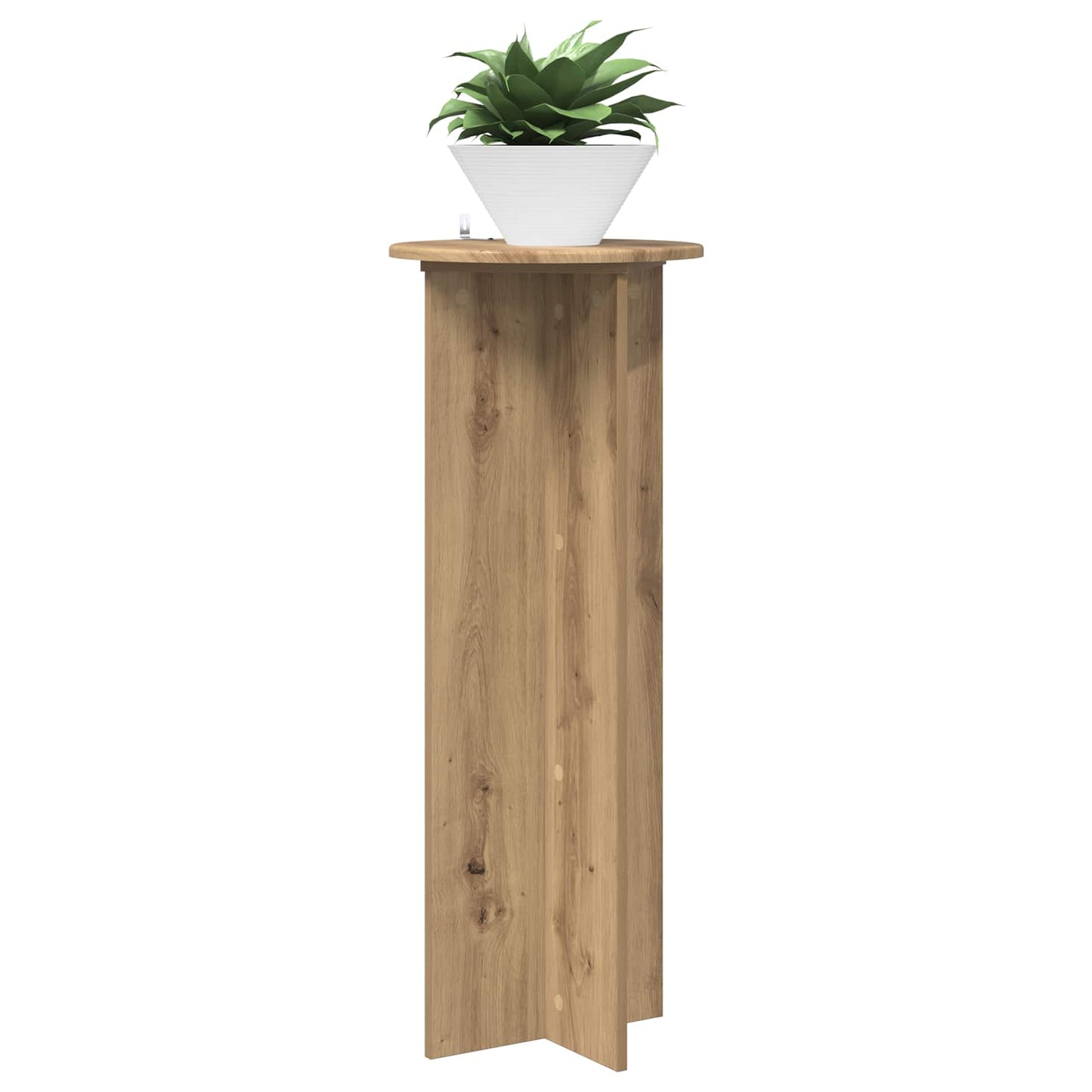vidaXL Βάση φυτών 2 τεμ. Artisan Δρυς Ø40 x 100 εκ. Επεξεργασμένο Ξύλο