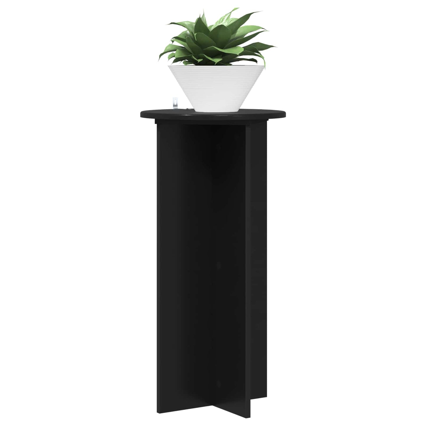 vidaXL Βάση φυτών 2 τεμ. Μαύρο 40 x 40 x 80 cm Επεξεργασμένο Ξύλο