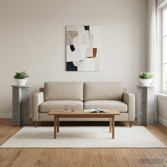 vidaXL Βάση φυτών 2 τμχ. Γκρι Σκυροδέματος 40 x 40 x 80 cm