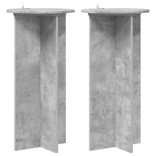 vidaXL Βάση φυτών 2 τμχ. Γκρι Σκυροδέματος 40 x 40 x 80 cm
