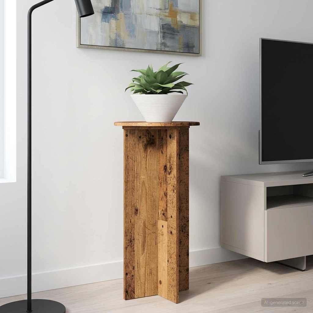 vidaXL Βάση φυτών 2 τμχ. Παλαιωμένο ξύλο 40 x 40 x 80 cm
