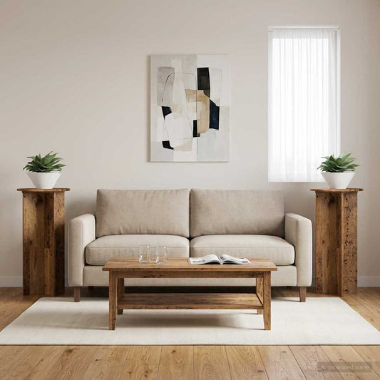 vidaXL Βάση φυτών 2 τμχ. Παλαιωμένο ξύλο 40 x 40 x 80 cm