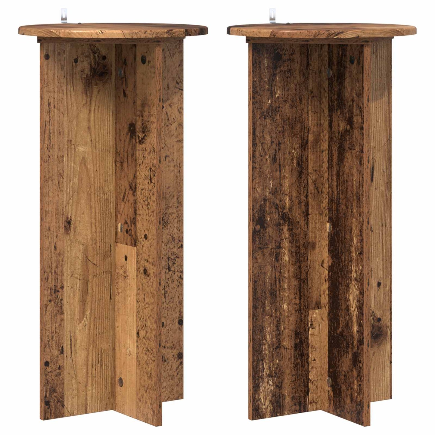 vidaXL Βάση φυτών 2 τμχ. Παλαιωμένο ξύλο 40 x 40 x 80 cm
