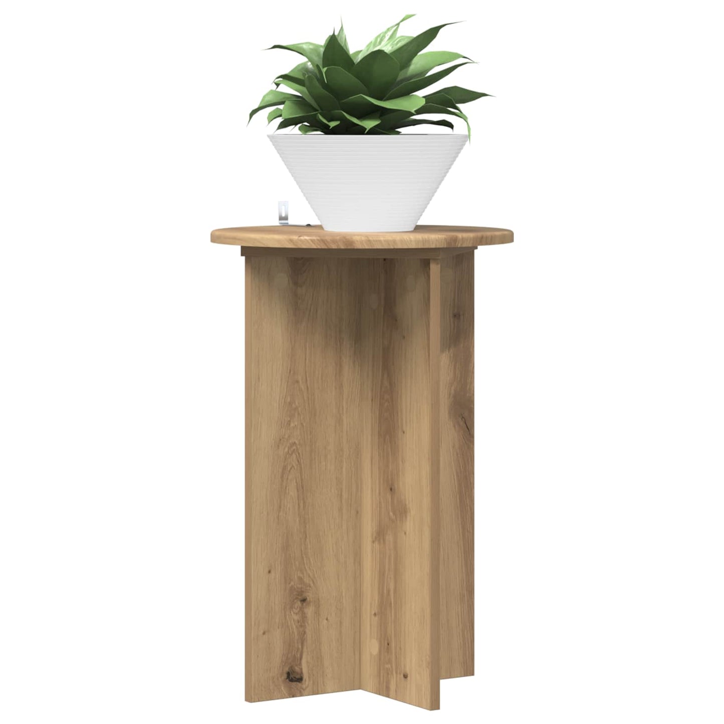 vidaXL Βάση φυτών 2 τεμ. Artisan Δρυς Ø40 x 60 εκ. Επεξεργασμένο Ξύλο