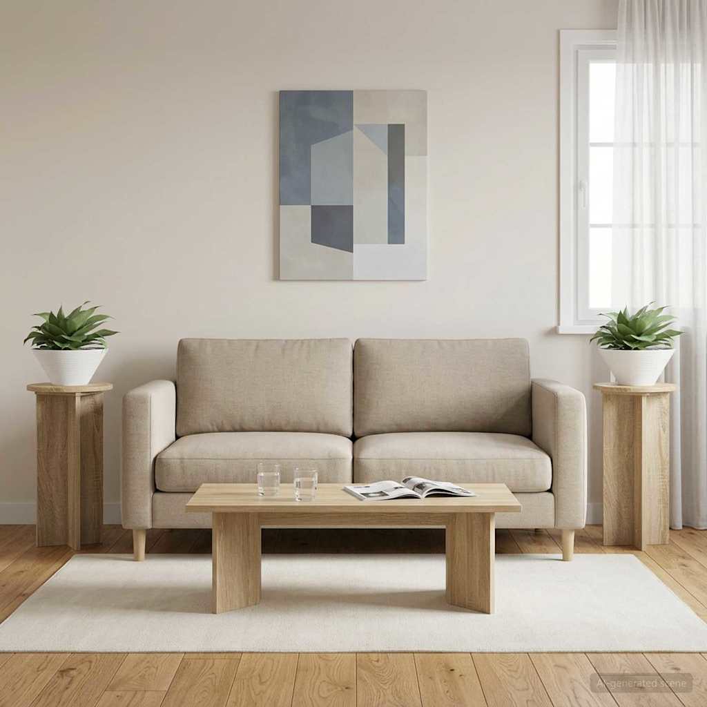 vidaXL Βάση φυτών 2 τεμ. Sonoma Δρυς 29,5 x 29,5 x 60 εκ.