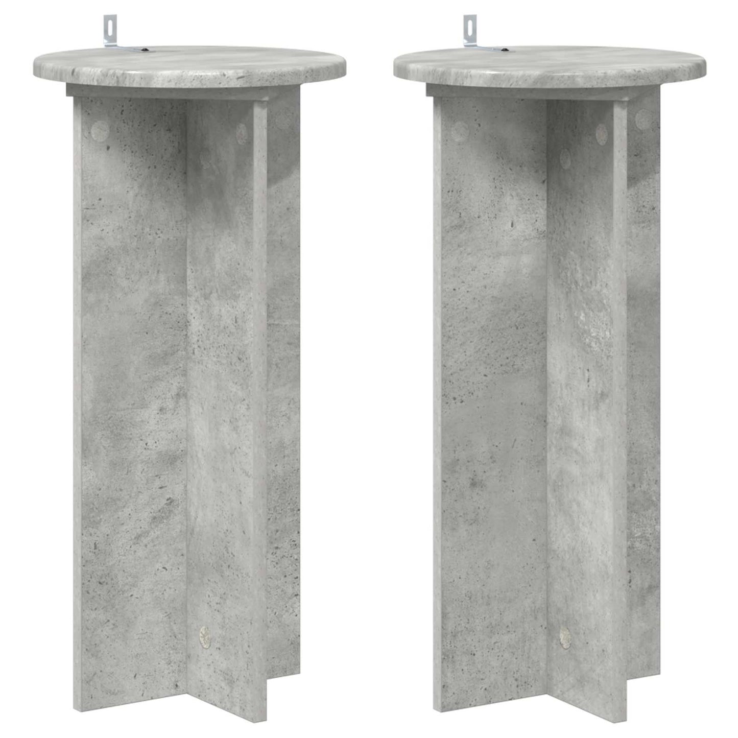 vidaXL Βάση φυτών 2 τμχ. Γκρι Σκυροδέματος 29,5 x 29,5 x 60 εκ.