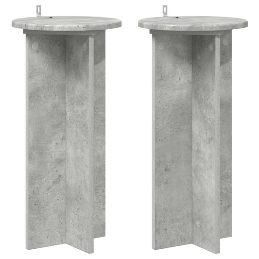vidaXL Βάση φυτών 2 τμχ. Γκρι Σκυροδέματος 29,5 x 29,5 x 60 εκ.