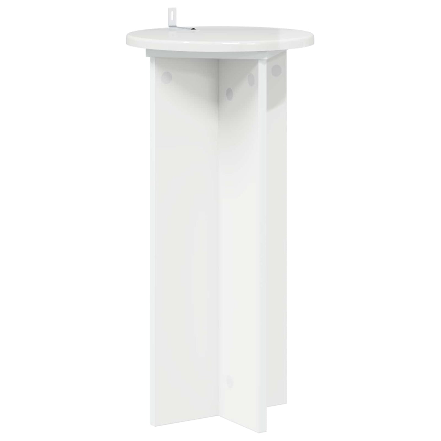 vidaXL Βάση φυτών 2 τεμ. Γυαλιστερό Λευκό 29,5 x 29,5 x 60 εκ.