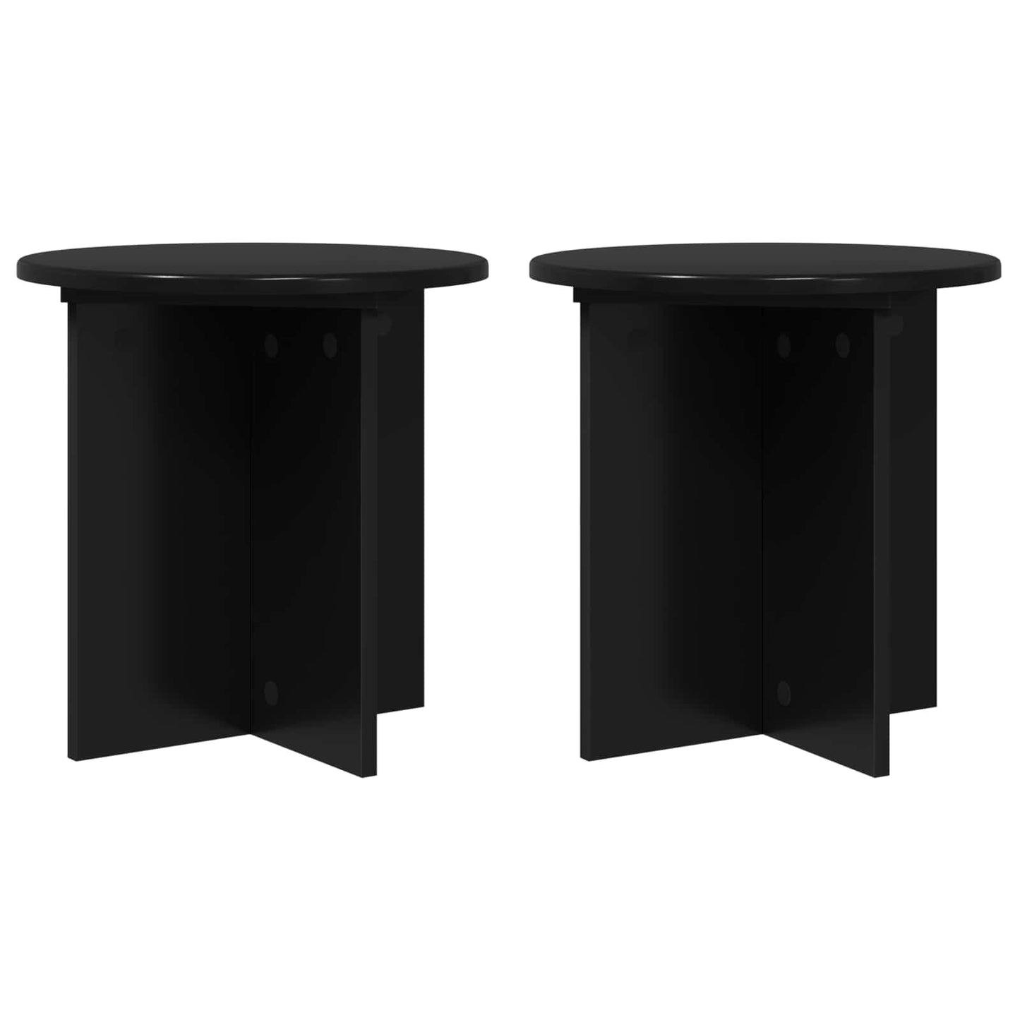 vidaXL Βάση φυτών 2 τεμ. Μαύρο 40 x 40 x 40 cm Επεξεργασμένο Ξύλο