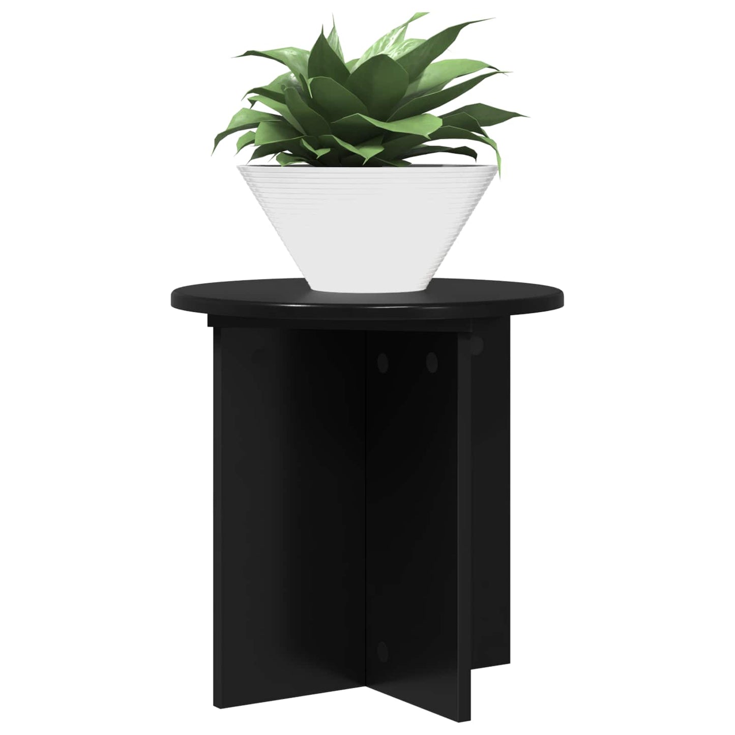 vidaXL Βάση φυτών 2 τεμ. Μαύρο 40 x 40 x 40 cm Επεξεργασμένο Ξύλο