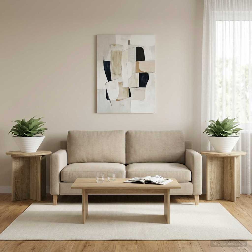 vidaXL Βάση φυτών 2 pcs Sonoma Δρυς 40 x 40 x 40 cm Επεξεργασμένο Ξύλο