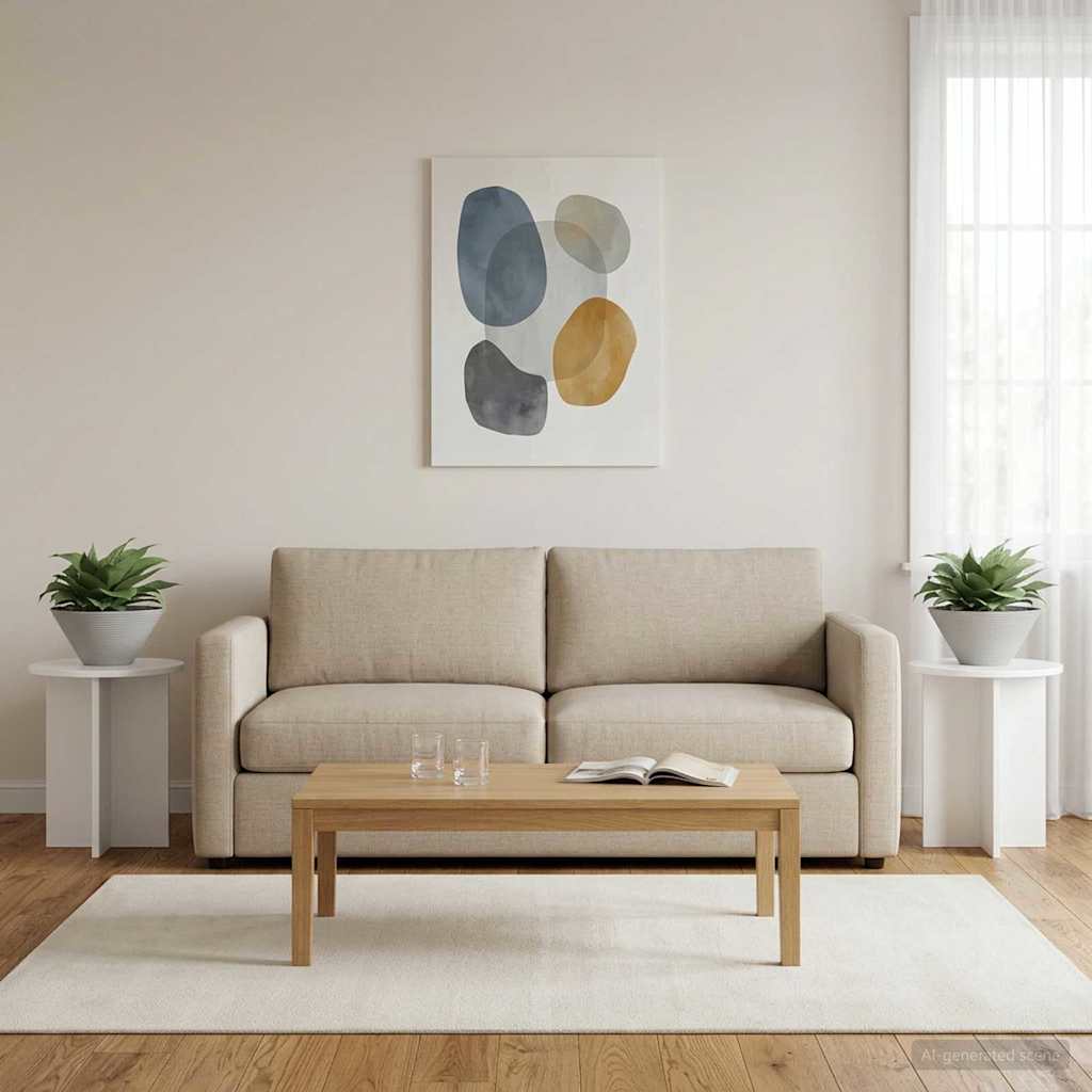 vidaXL Βάση φυτών 2 pcs Γυαλιστερό Λευκό 40 x 40 x 40 cm