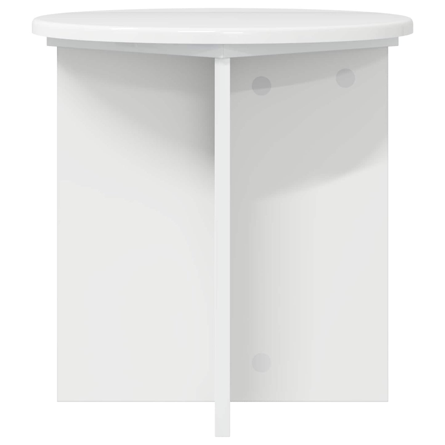 vidaXL Βάση φυτών 2 pcs Γυαλιστερό Λευκό 40 x 40 x 40 cm