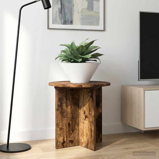 vidaXL Βάση φυτών 2 pcs Καπνισμένο Ξύλο Δρυός 40 x 40 x 40 cm