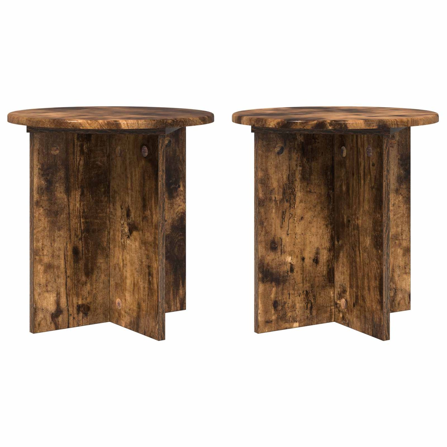 vidaXL Βάση φυτών 2 pcs Καπνισμένο Ξύλο Δρυός 40 x 40 x 40 cm