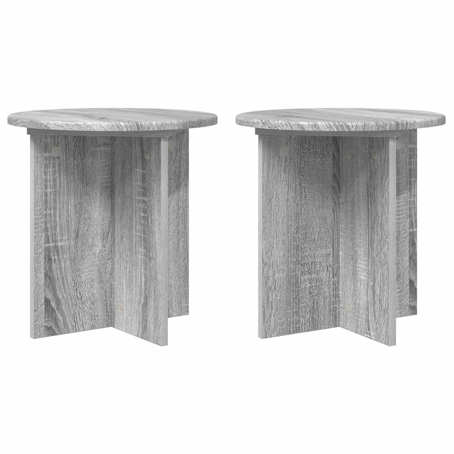 vidaXL Βάση φυτών 2 pcs Γκρι Sonoma 40 x 40 x 40 cm Επεξεργασμένο Ξύλο
