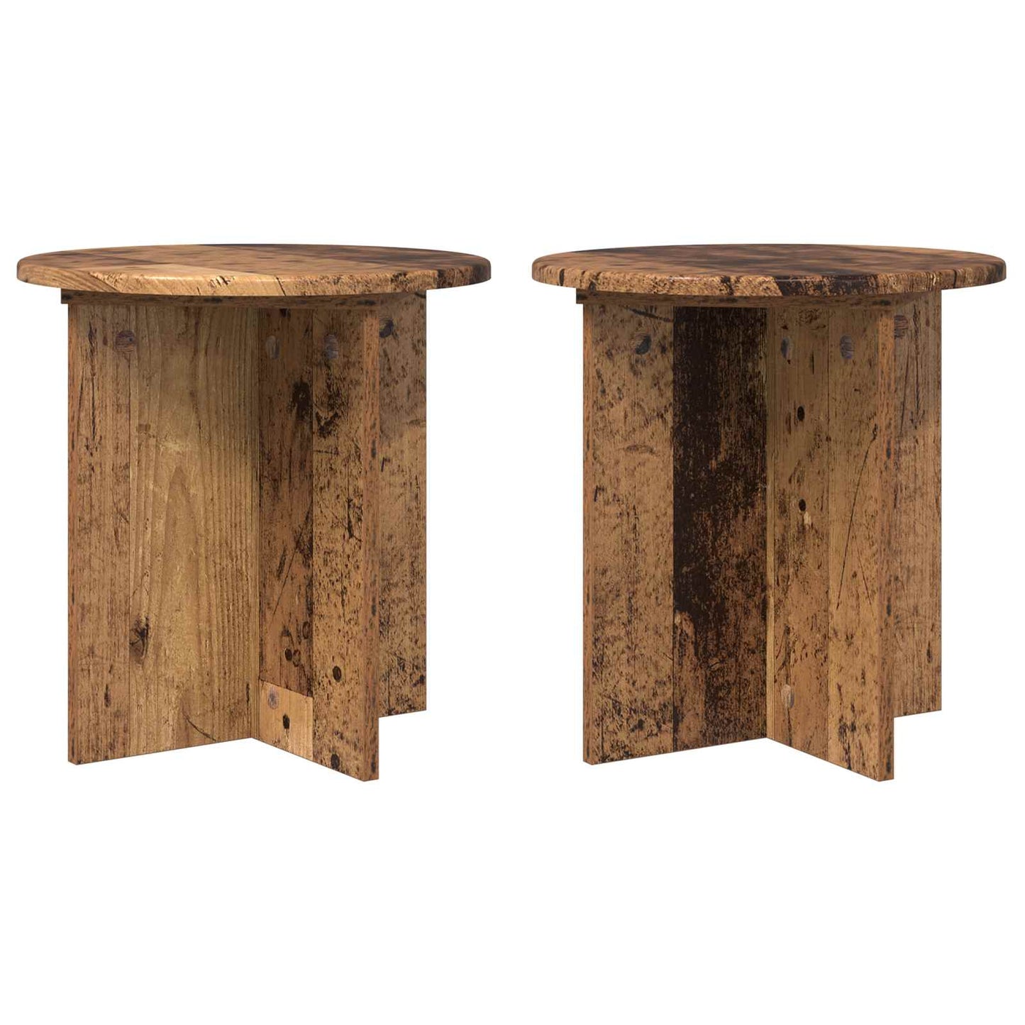 vidaXL Βάση φυτών 2 pcs Παλαιωμένο ξύλο 40 x 40 x 40 cm