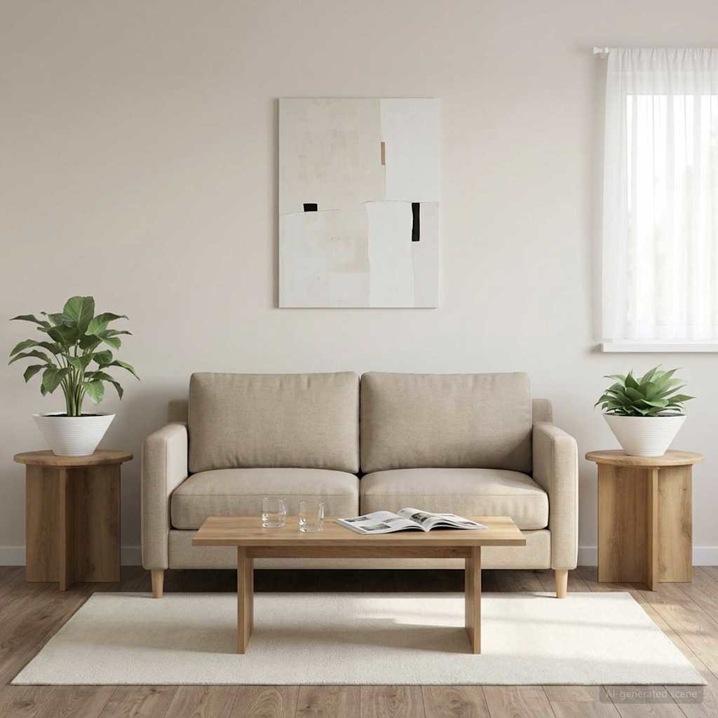 vidaXL Βάση φυτών 2 τεμ. Artisan Δρυς 40 x 40 x 40 cm