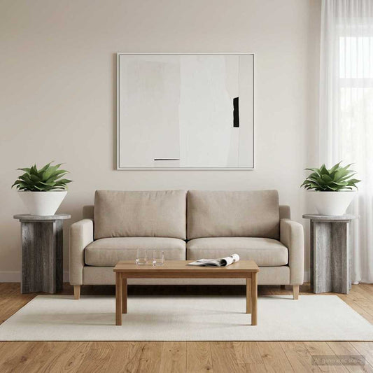 vidaXL Βάση φυτών 2 τμχ. Γκρι Sonoma Ø29,5 x 40 εκ. Επεξεργασμένο Ξύλο