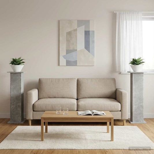 vidaXL Βάση φυτών 2 τμχ. Γκρι Σκυροδέματος 30,5 x 30 x 100,5 εκ