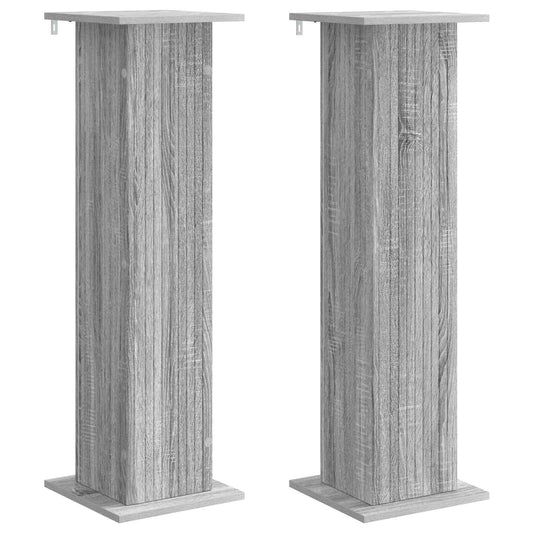 vidaXL Βάση φυτών 2 τμχ. Γκρι Sonoma 30,5 x 30 x 100,5 εκ