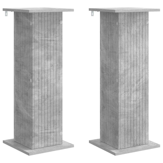 vidaXL Βάση φυτών 2 pcs Γκρι Σκυροδέματος 30,5 x 30 x 80,5 εκ