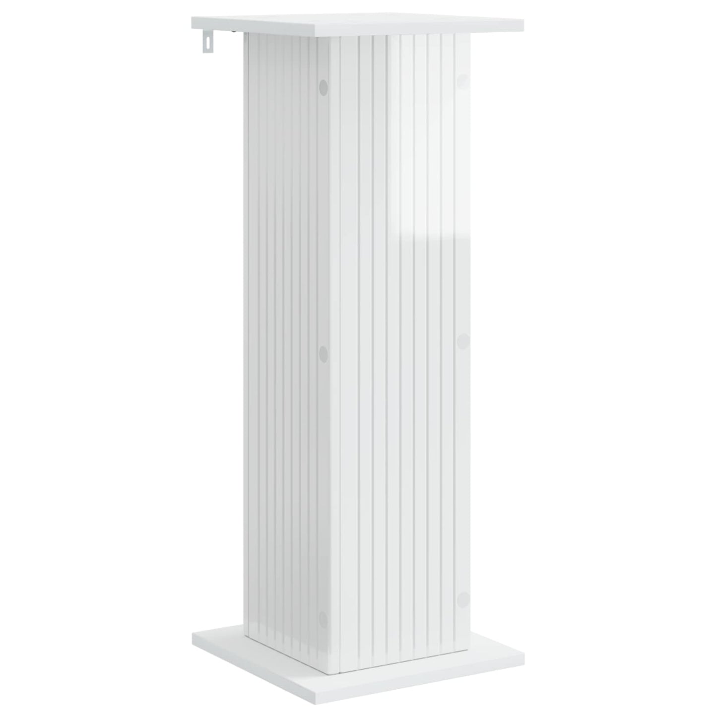 vidaXL Βάση φυτών 2 pcs Γυαλιστερό Λευκό 30,5 x 30 x 80,5 εκ
