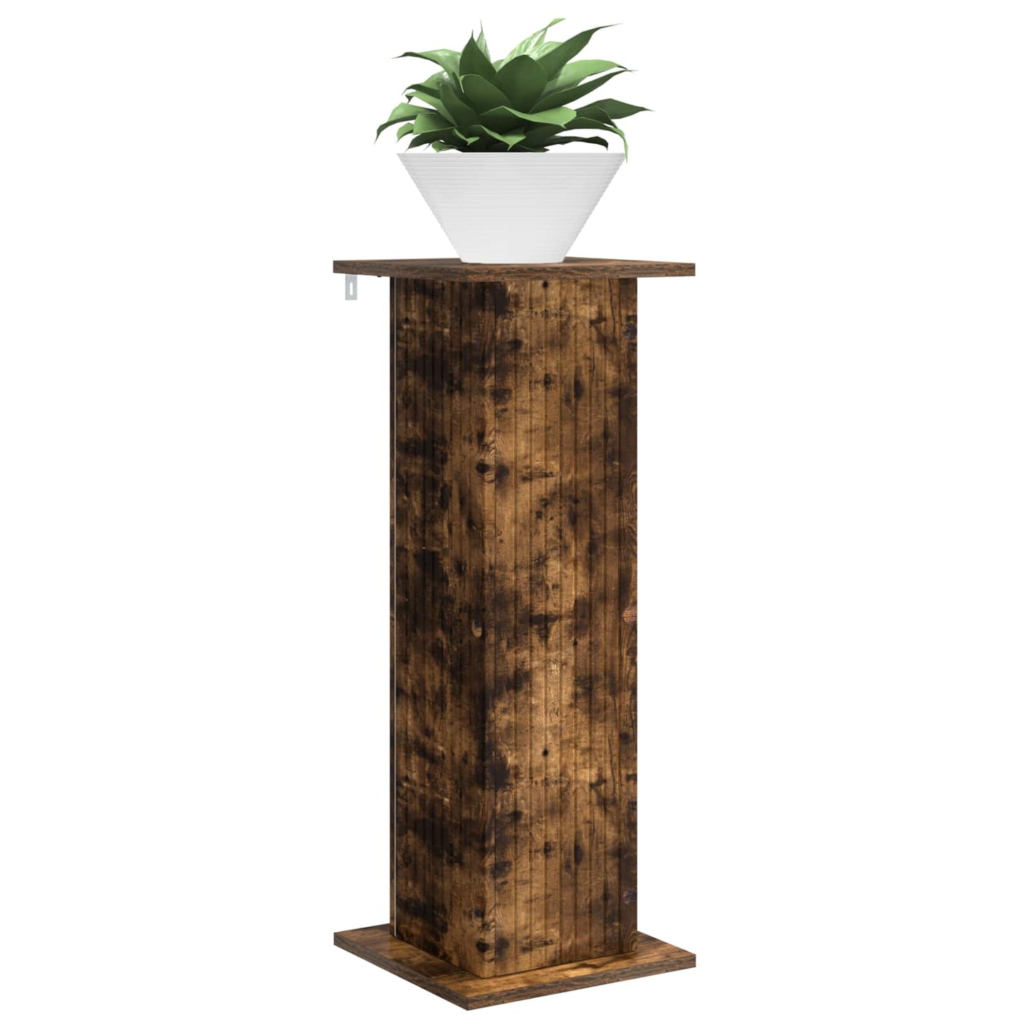 vidaXL Βάση φυτών 2 pcs Καπνισμένο Ξύλο Δρυός 30,5 x 30 x 80,5 εκ