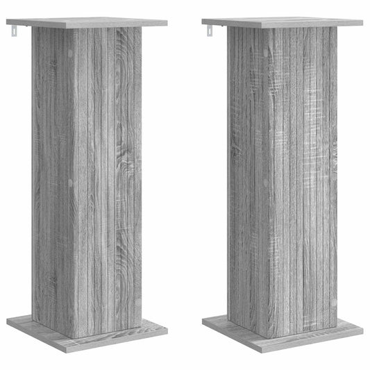 vidaXL Βάση φυτών 2 τμχ. Γκρι Sonoma 30,5 x 30 x 80,5 εκ