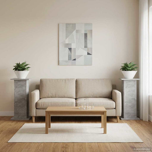 vidaXL Βάση φυτών 2 τμχ. Γκρι Σκυροδέματος 30,5 x 30 x 60,5 εκ