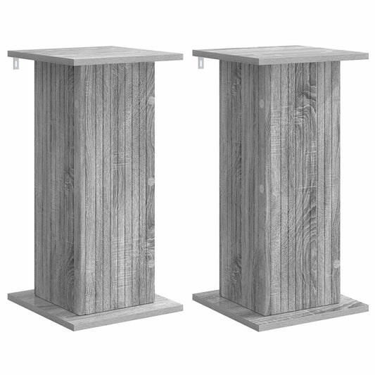 vidaXL Βάση φυτών 2 τμχ. Γκρι Sonoma 30,5 x 30 x 60,5 εκ