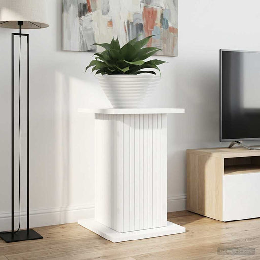vidaXL Βάση φυτών 2 pcs Λευκό 30,5 x 30 x 43 εκ Επεξεργασμένο Ξύλο