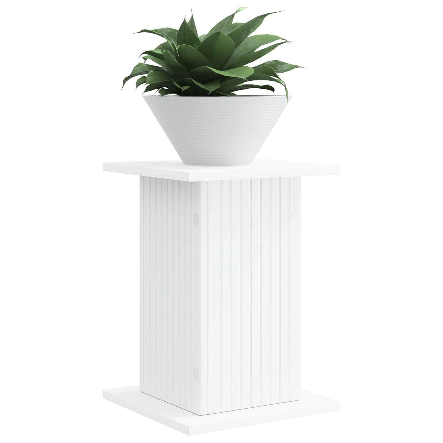 vidaXL Βάση φυτών 2 pcs Λευκό 30,5 x 30 x 43 εκ Επεξεργασμένο Ξύλο