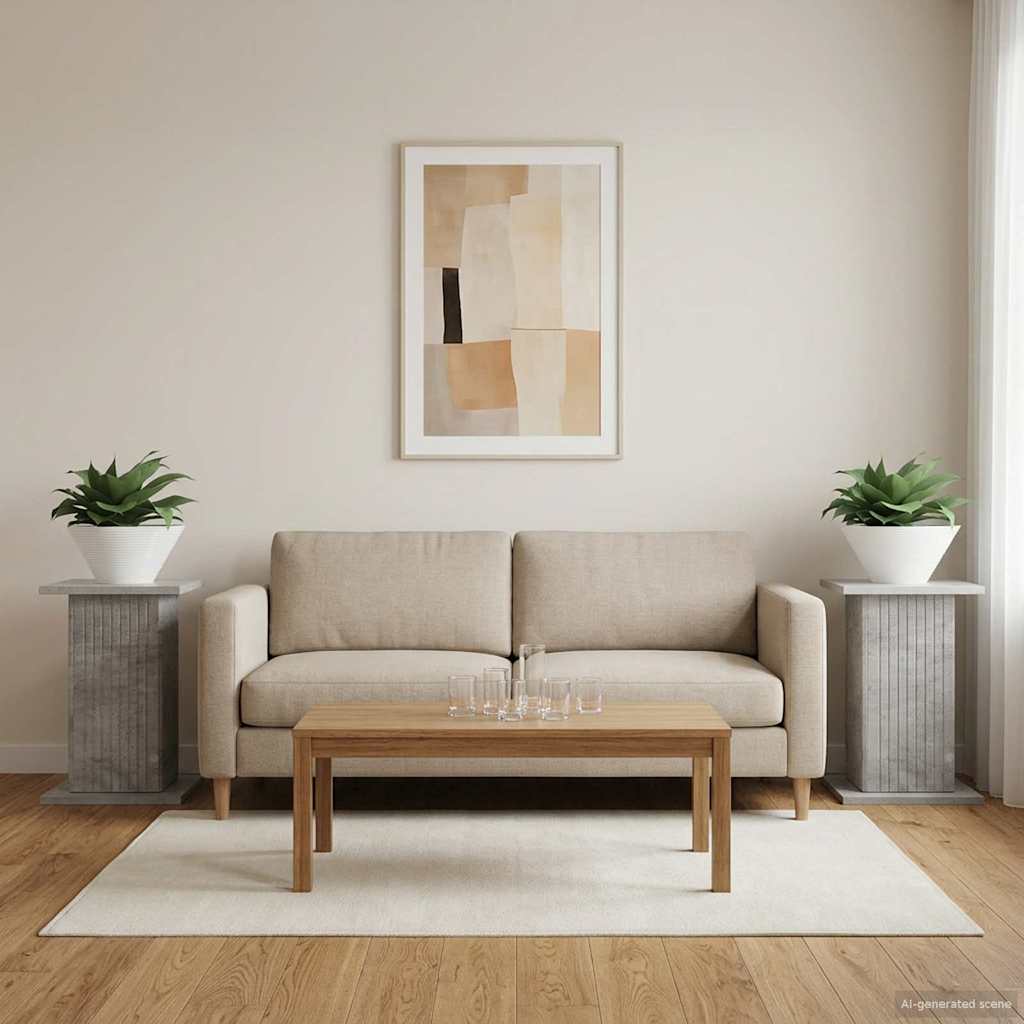 vidaXL Βάση φυτών 2 pcs Γκρι Σκυροδέματος 30,5 x 30 x 43 εκ