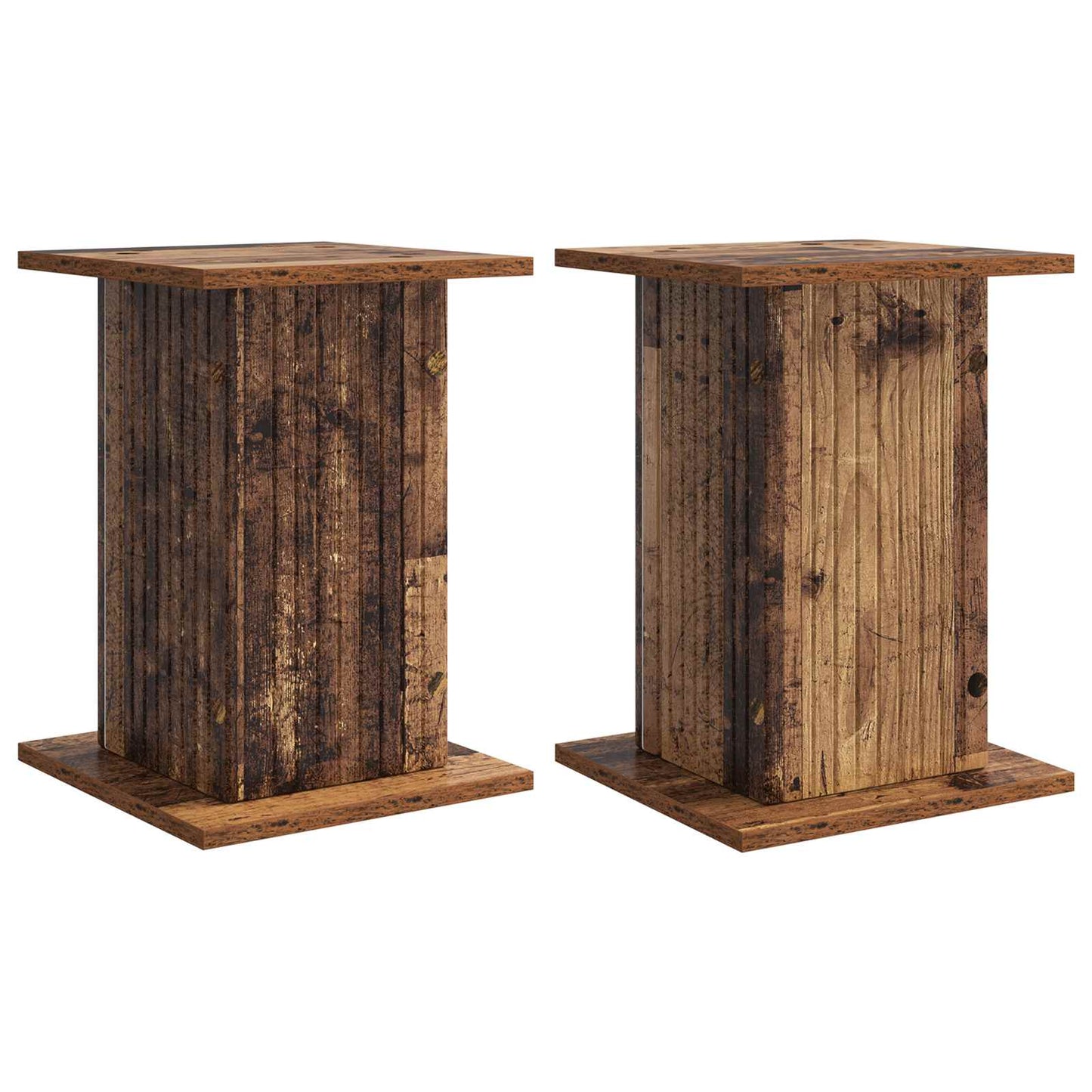 vidaXL Βάση φυτών 2 pcs Παλαιωμένο ξύλο 30,5 x 30 x 43 εκ