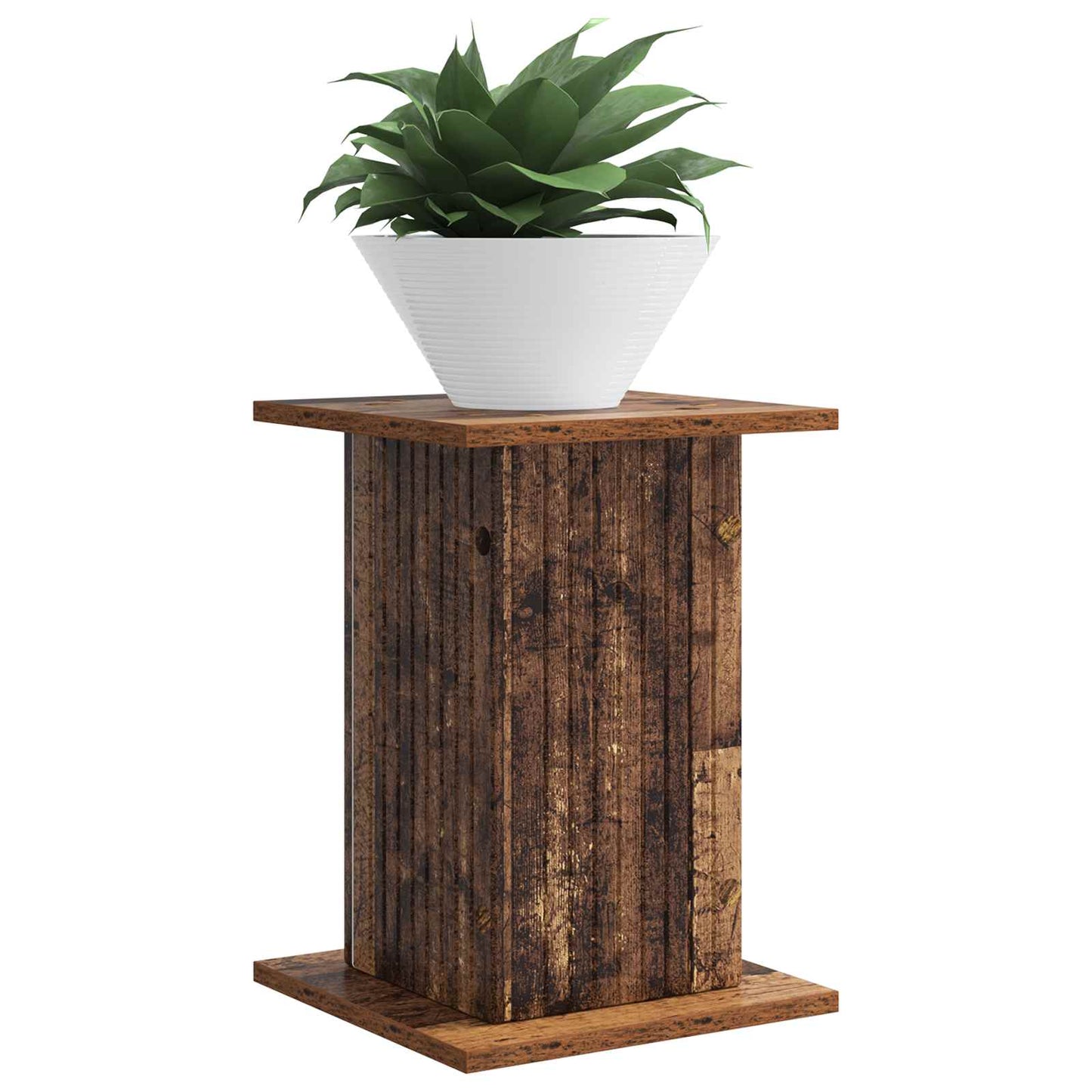 vidaXL Βάση φυτών 2 pcs Παλαιωμένο ξύλο 30,5 x 30 x 43 εκ