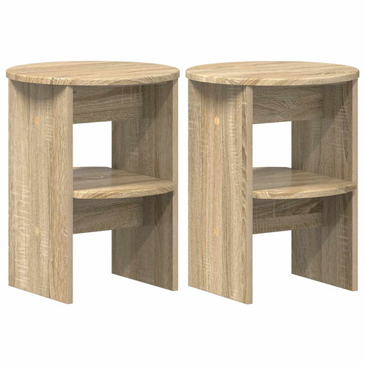 vidaXL Βοηθητικό ντουλάπι 2 pcs Δρύς Sonoma Ø40 x 50 εκ