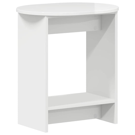 vidaXL Τραπεζάκι Πλευράς Γυαλιστερό Λευκό 50 x 39,5 x 55 εκ