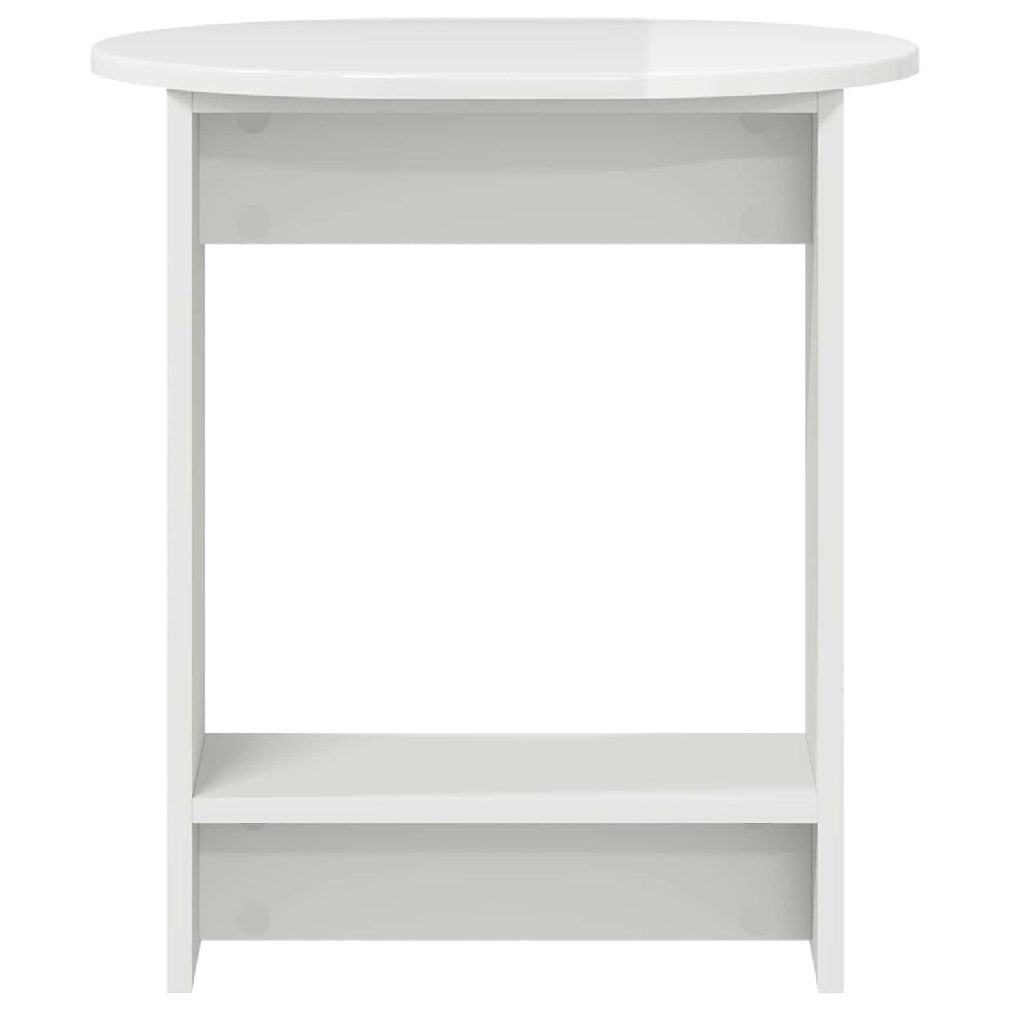 vidaXL Τραπεζάκι Πλευράς Γυαλιστερό Λευκό 50 x 39,5 x 55 εκ