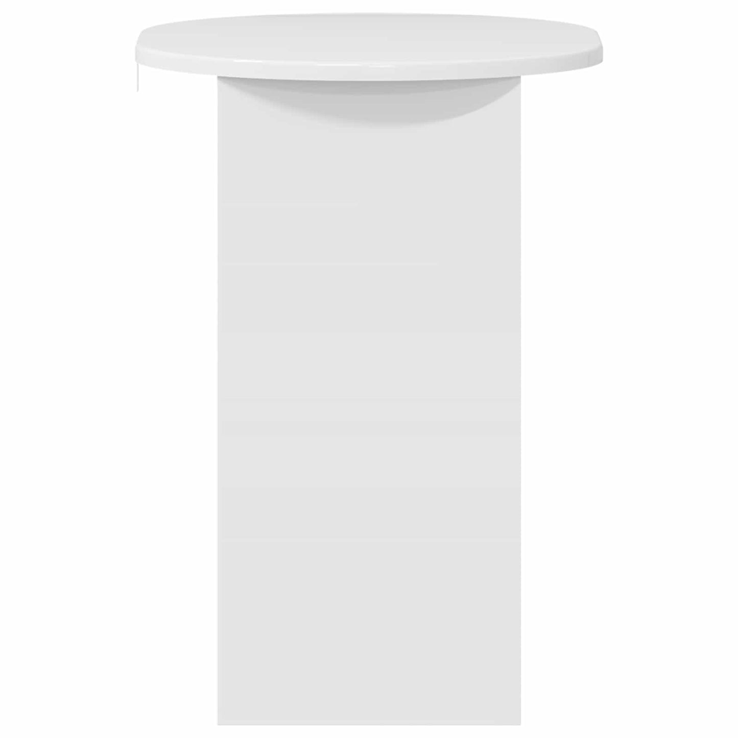 vidaXL Τραπεζάκι Πλευράς Γυαλιστερό Λευκό 50 x 39,5 x 55 εκ