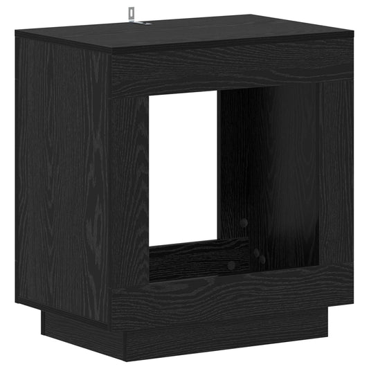 vidaXL Τραπεζάκι Πλευράς Μαύρη Δρυς 60 x 40 x 65 εκ.